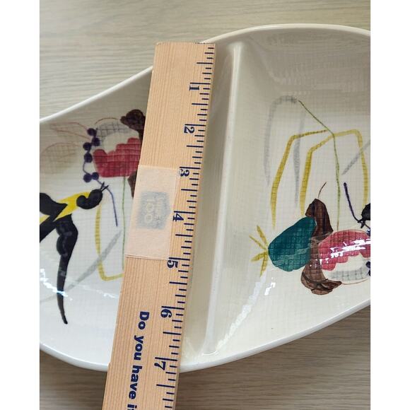 DISH-DOUBLE SIDED-RED WING-Capistrano Swallow Birds-Vintage-MCM-Serving Dish - Picture 7 of 8